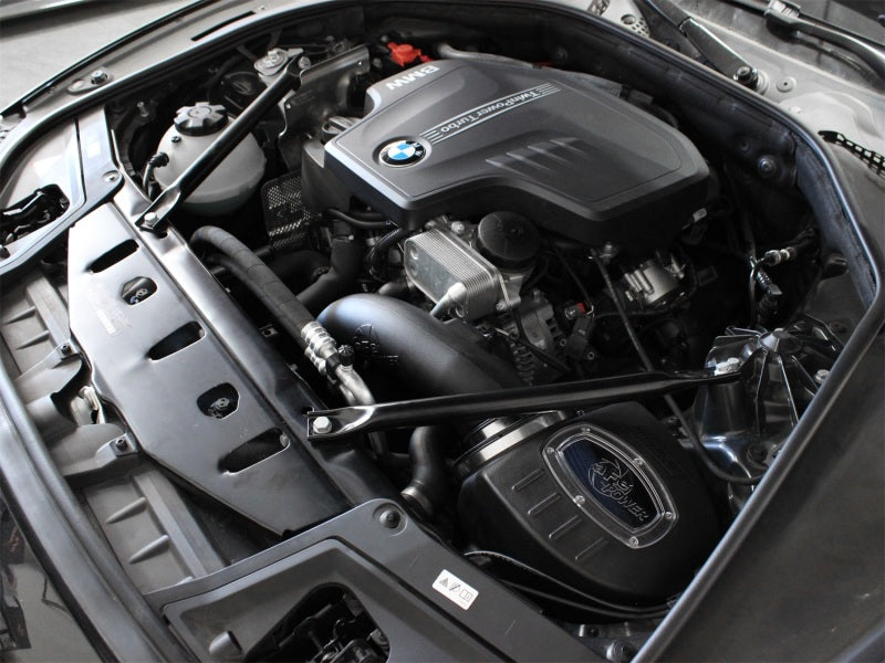 aFe Momentum Pro 5R Cold Air Intake System: BMW 528i/ix (F10) 12-16 L4-2.0 54-76303 Photo - Mounted