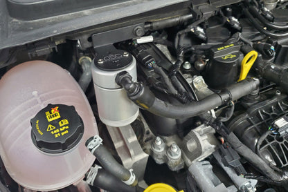 J&L 16-19 Ford Escape 1.5L EcoBoost Passenger Side Oil Separator 3.0 - Clear Anodized 3053P-C 3053P-C Photo - Mounted