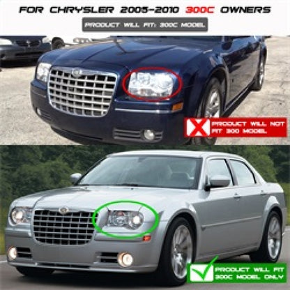 Spyder Chrysler 300C 05-10 Projector Headlights LED Halo LED Smke (Not Included) PRO-YD-C300C-HL-SM 5009159 5009159 Photo - Mounted