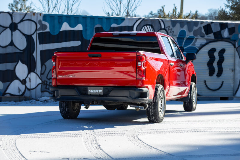 MBRP Aluminized Steel, 3 Cat-Back, Single Side Exit 2019-2024 1500 Silverado/ Sierra 2.7L S5019AL S5019AL Photo - lifestyle view