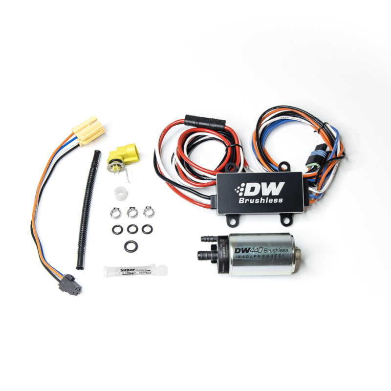 DeatschWerks 440lph in-tank brushless fuel pump w/ 9-0902 install kit + C102 Controller 9-442-C102-0902 Photo - Primary