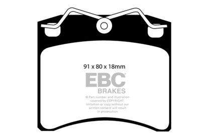 EBC 96-98 Volkswagen Eurovan 2.5L (w/Vented Rotors) Ultimax2 Front Brake Pads UD703 UD703 Photo - Primary