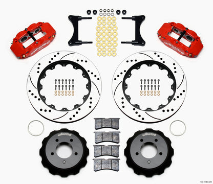 Wilwood Narrow Superlite 6R Front Hat Kit 14.00in Drill Red 93-96 Mazda RX7 140-11964-DR 140-11964-DR Photo - Primary