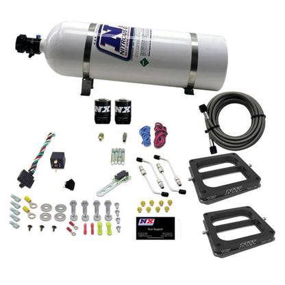 Nitrous Express Dual Dom/Gas Nitrous Kit (100-500HP) w/15lb Bottle 50270-15 50270-15 Photo - Primary