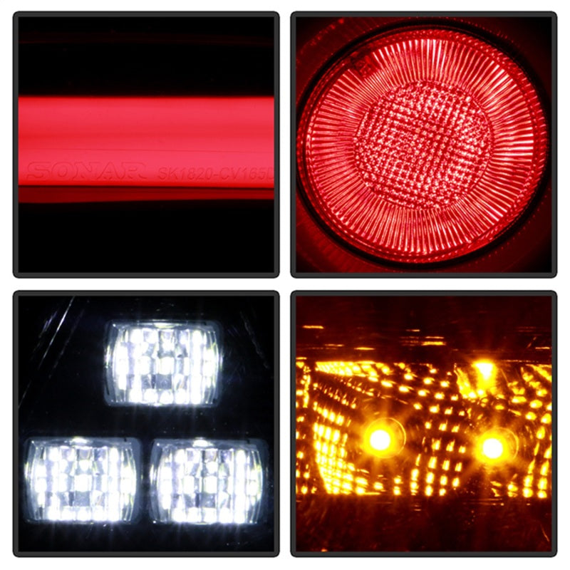 SPYDER 16-19 Honda Civic 5 Door Hatchback Light Bar LED Tail Lights - Black Chrome(ALT-YD-HC16HB-BC) 5088819 5088819 Photo - Unmounted