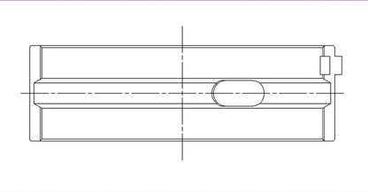 ACL Race Series Main Bearings VW 1595-1781-1984cc Size: 0.25 5M1644H-.25 Technical Drawing
