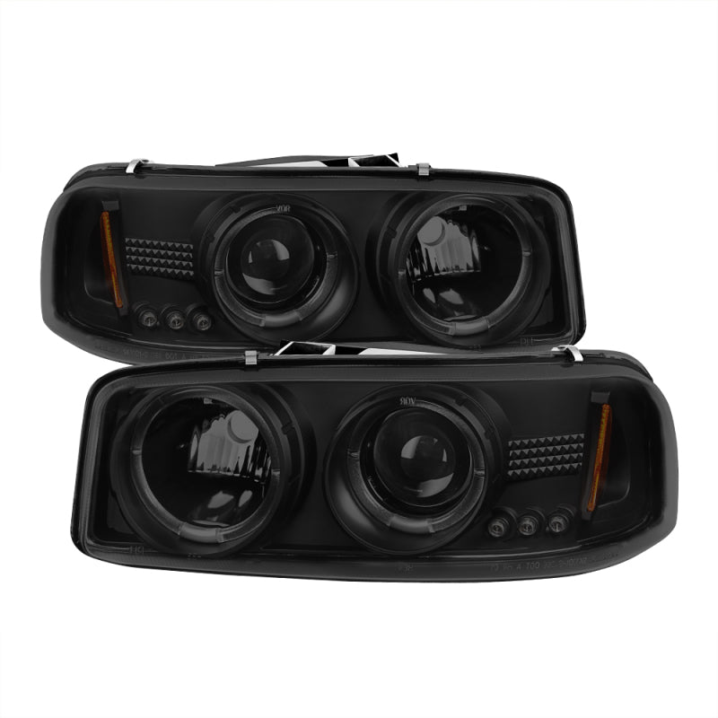 Spyder GMC Sierra 1500/2500 99-06 Projector Headlights LED Halo LED Blk Smke PRO-YD-CDE00-HL-BSM 5078292 5078292 Photo - Primary