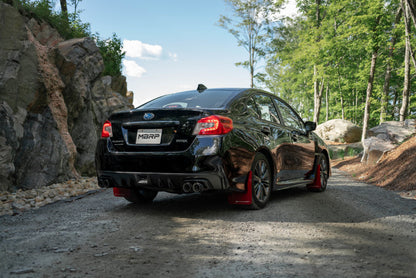 MBRP 15-19 Subaru WRX 2.0L/STI 2.5L 3in Dual Split Rear Exit w/ 3.5in CF Tips - T304 (Race Version) S48023CF S48023CF Photo - lifestyle view