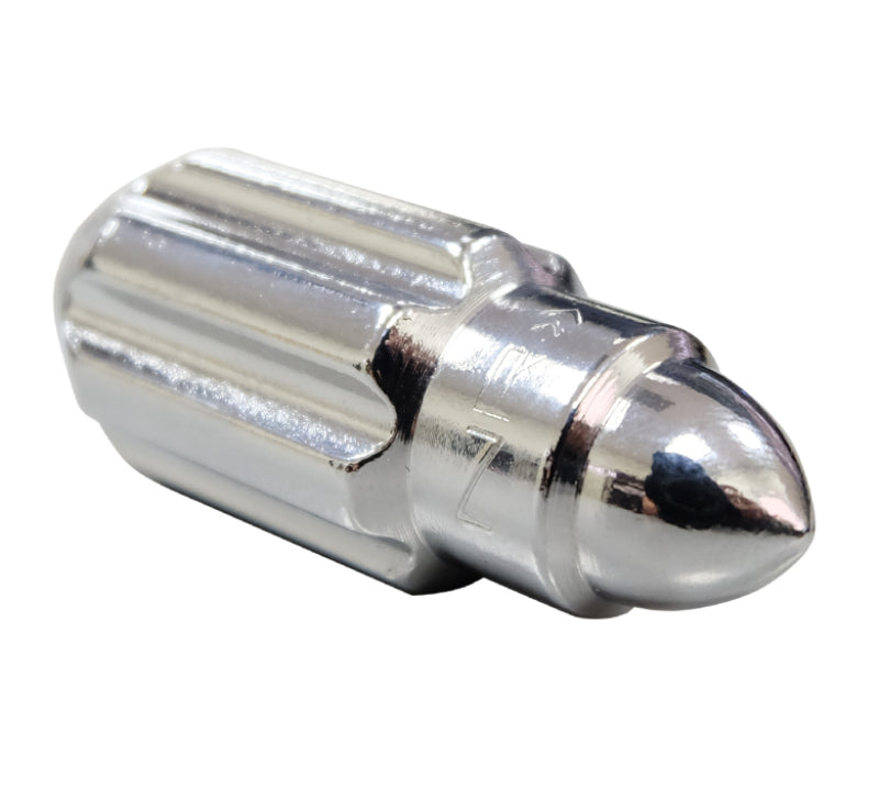 NRG M12 x 1.5 Steel Lug Nut Set  Bullet Shape 21 pc Silver W/ Lock Key 10T6B LN-LS500SL-21 Photo - Primary
