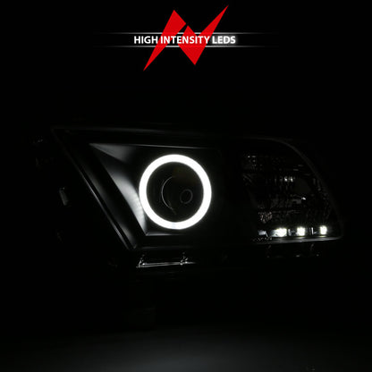 Anzo 2010-2014 Ford Mustang Projector Headlights w/ Halo Black (CCFL) 121323 User 6
