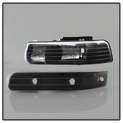 SPYDER Xtune Chevy TahOE 00-06 Amber Crystal Headlights w/ Bumper Lights Black HD-JH-CSIL99-SET-AM-BK 5064219 5064219 Photo - Unmounted