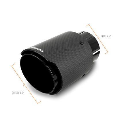 Mishimoto 2x Carbon Fiber Muffler Tip 2.5in Inlet 3.5in Outlet Black MMEXH-TIP-CFD25BK MMEXH-TIP-CFD25BK User 1
