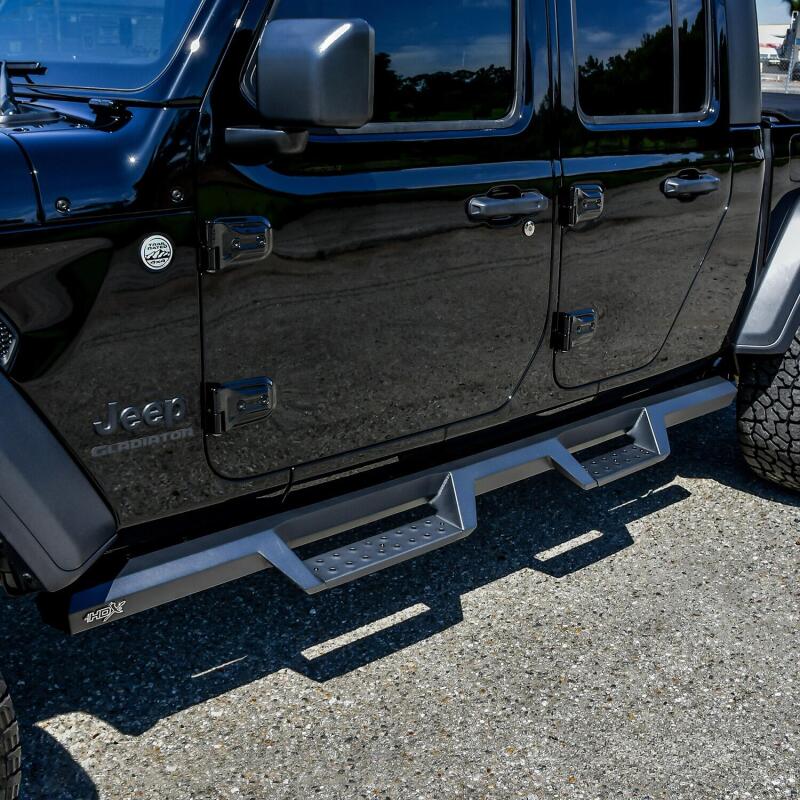 Westin 2020 Jeep Gladiator HDX Drop Nerf Step Bars - Textured Black 56-14165 56-14165 Photo - Mounted
