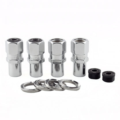 McGard Hex Lug Nut (Drag Racing Reg. Shank) 1/2-20 / 13/16 Hex / 1.86in. Length (4-Pack) - Chrome 61005 61005 Photo - Primary