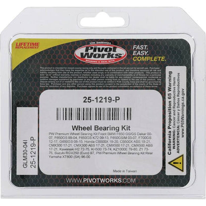 Pivot Works BMW, Honda, Kawasaki, Suzuki, Yamaha Wheel Bearing Kit Premium Bearings 25-1219-P 25-1219-P Photo - Primary