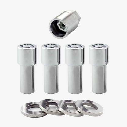 McGard Wheel Lock Nut Set - 4pk. (X-Long Shank) M12X1.5 / 13/16 Hex / 2.165in. Length - Chrome 23185 23185 Photo - out of package