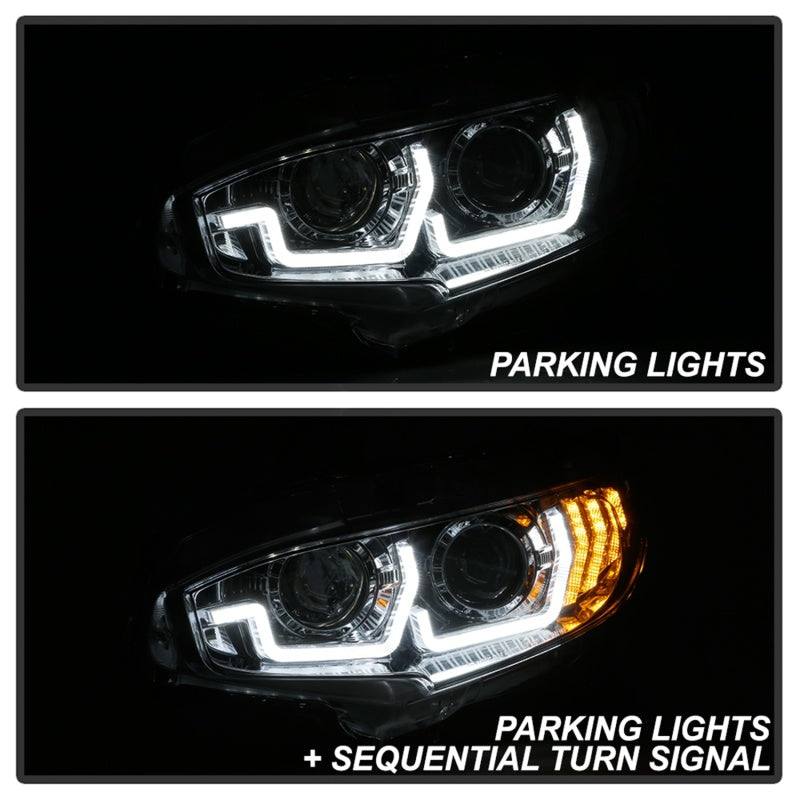 Spyder 16-18 Honda Civic 4Dr w/LED Seq Turn Sig Lights Proj Headlight - Chrome - PRO-YD-HC16-SEQ-C 5086082 5086082 Photo - Unmounted