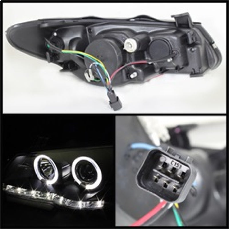 Spyder Hyundai Elantra 07-10 Projector Headlights LED Halo DRL Blk PRO-YD-HYELAN07-DRL-BK 5070241 5070241 Photo - Unmounted