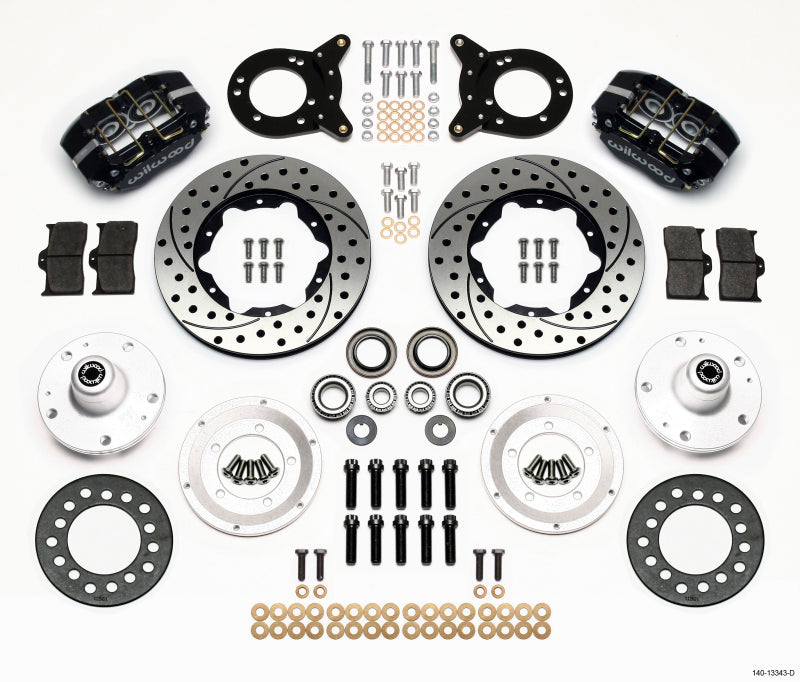 Wilwood Dynapro Dust-Boot Front Kit 11.00in Drilled 1965-1969 Mustang Disc & Drum Spindle 140-13343-D 140-13343-D Photo - Primary