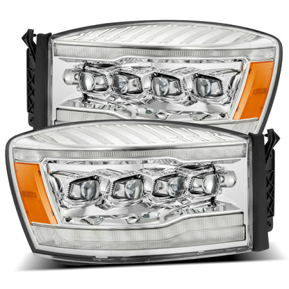 AlphaRex 06-08 Dodge Ram 1500HD NOVA LED Proj Headlights Plank Style Blk w/Seq Signal/DRL/Amber LED 880537 880537 Photo - Primary