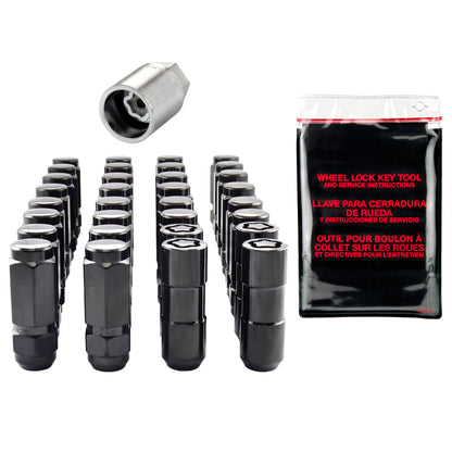 McGard 8 Lug Hex Install Kit w/Locks (Cone Seat Nut / Duplex) 9/16-18 / 7/8 Hex / 2.5in. L - Black 84844 84844 Photo - Primary