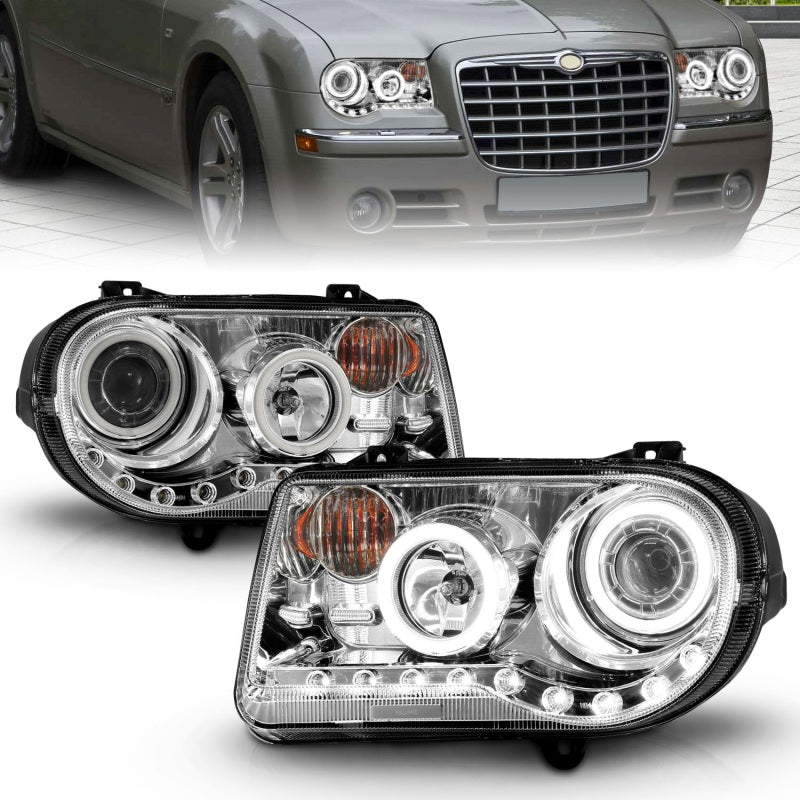 Anzo 2005-2010 Chrysler 300C Projector Headlights w/ Halo Chrome (CCFL) G2 121250 Photo - Primary