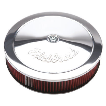 Edelbrock Air Cleaner, Pro-Flo Series, Round, 14 In. Diameter, Cloth Element 1224 Photo - Unmounted