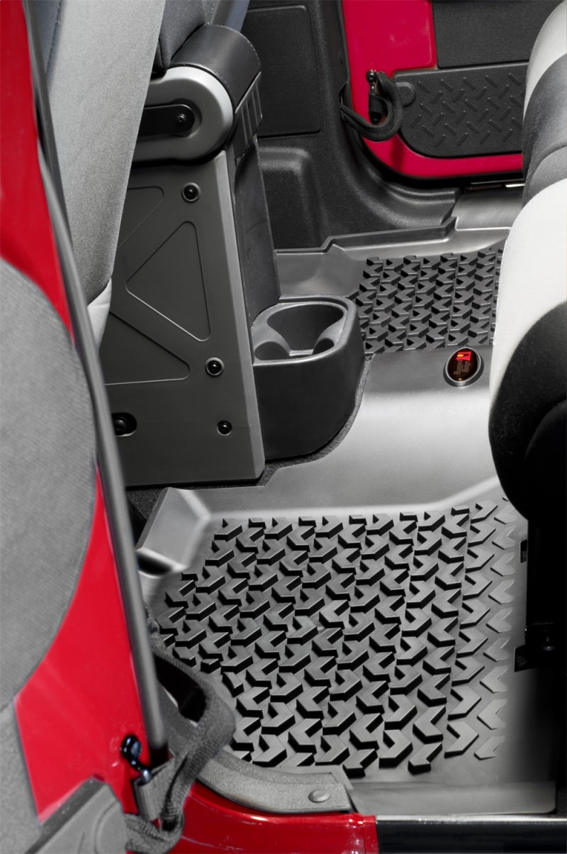 Rugged Ridge All Terrain Floor Liner Set,Black;11-18 Jeep Wrangler JK,4 Door 12988.04 Photo - Mounted