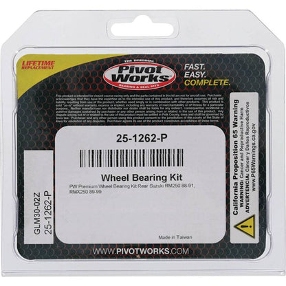 Pivot Works Suzuki Wheel Bearing Kit Premium Bearings 25-1262-P 25-1262-P Photo - Primary