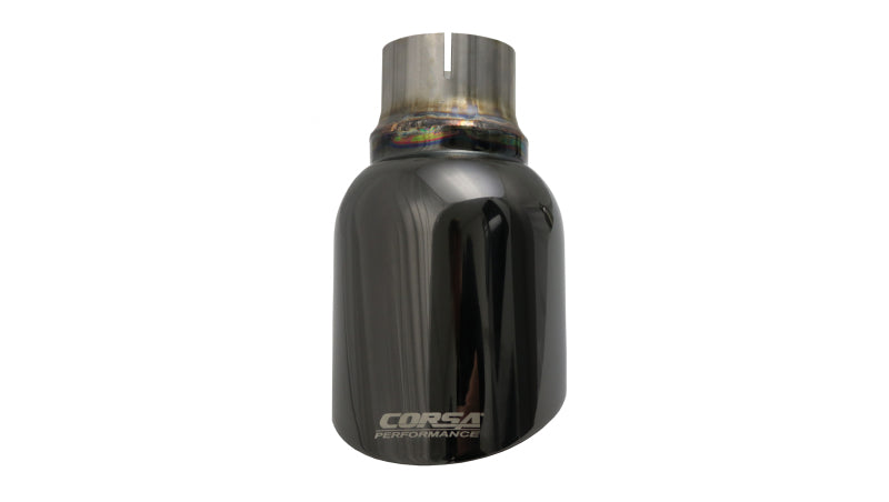Corsa Performance Single Universal 2.5in Inlet / 4.5in Outlet Black PVD Pro-Series TK007BLK Photo - Unmounted