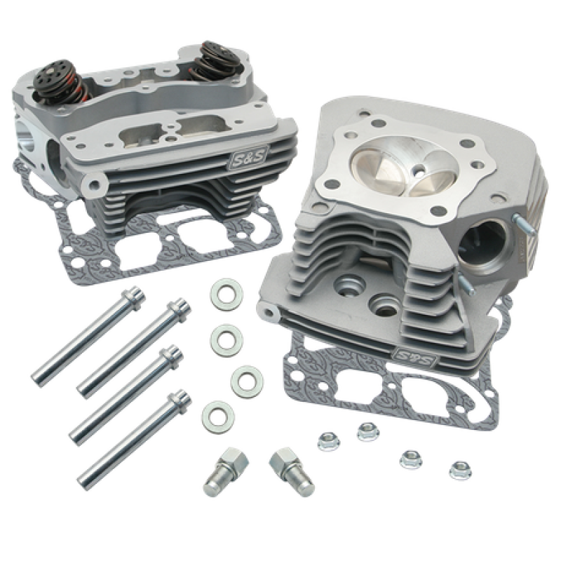 S&S Cycle 99-05 BT Super Stock 89cc Cylinder Head Kit - Silver 106-4270