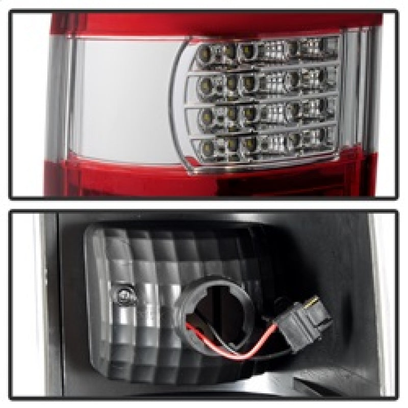 SPYDER xTune 03-06 Chevrolet Silverado 1500/2500HD LED Tail Lights - Red Clear (ALT-JH-CSIL03-CS-RC) 9037665 9037665 Photo - Unmounted