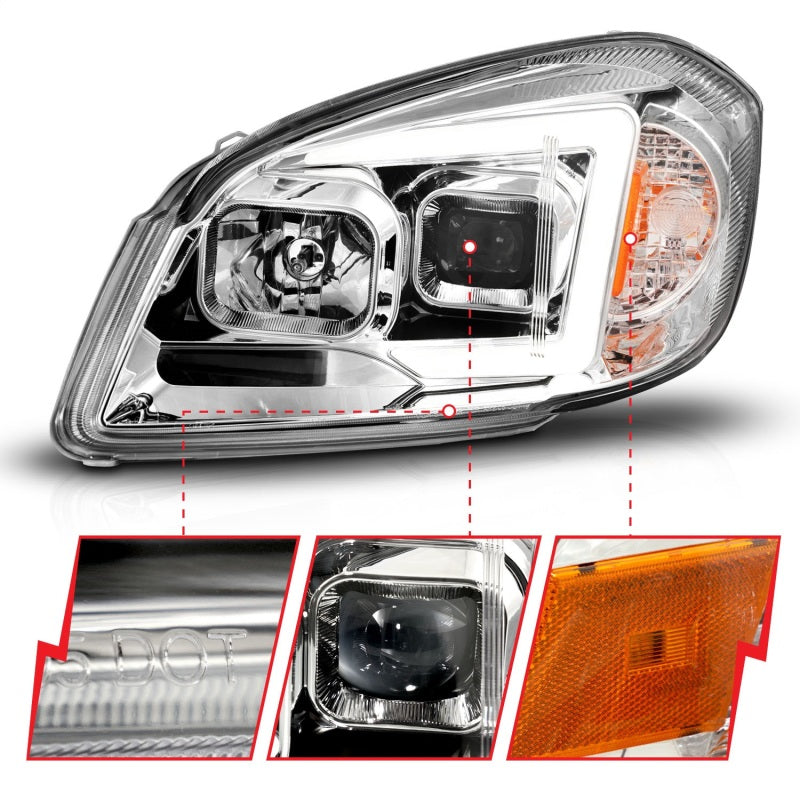 ANZO 05-10 Chevrolet Cobalt / 07-10 Pontiac G5 LED Projector Headlights Black Housing 121576 121576 Photo - Unmounted