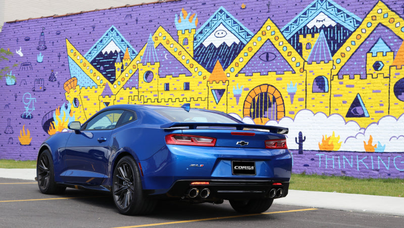 Corsa Performance 2016 Chevrolet Camaro SS 6.2L V8 2.75in Polished Sport Axle-Back 14786 Photo - Mounted