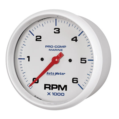 Autometer Marine White Ultra-Lite 5in In-Dash Tachometer 0-6K RPM 200750 200750 User 2