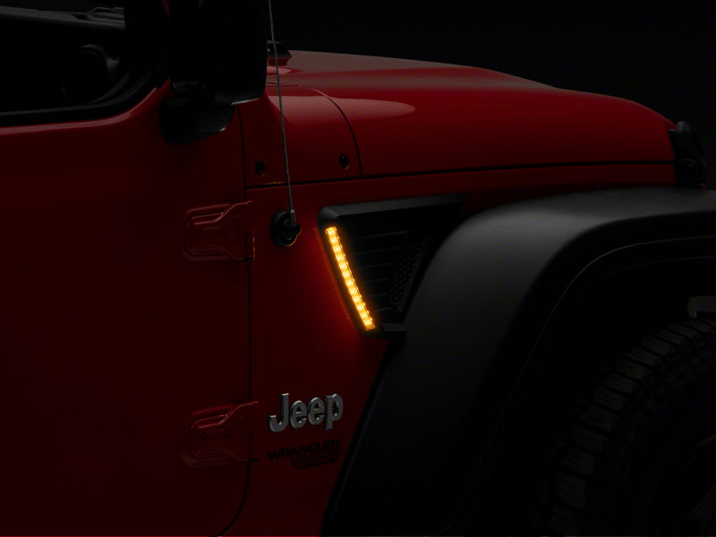 Raxiom 18-23 Jeep Wrangler JL LED Fender Vent Lighting w/ DRL and Turn Signal J177414 J177414 Photo - Primary