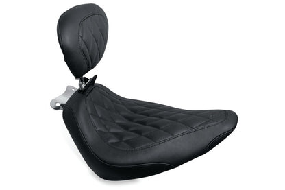Mustang Motorcycle Mustang 00-15 Harley Softail Standard Rear Tire Wide Tripper Solo Seat w/Driver Backrest - Black 79821 79821 Photo - Primary