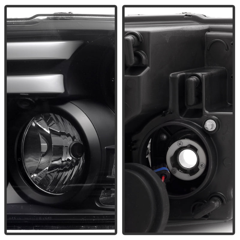 Spyder Dodge Ram 13-15 Projector Headlights Light Bar DRL Black PRO-YD-DR13-LBDRL-BK 5080912 5080912 User 1