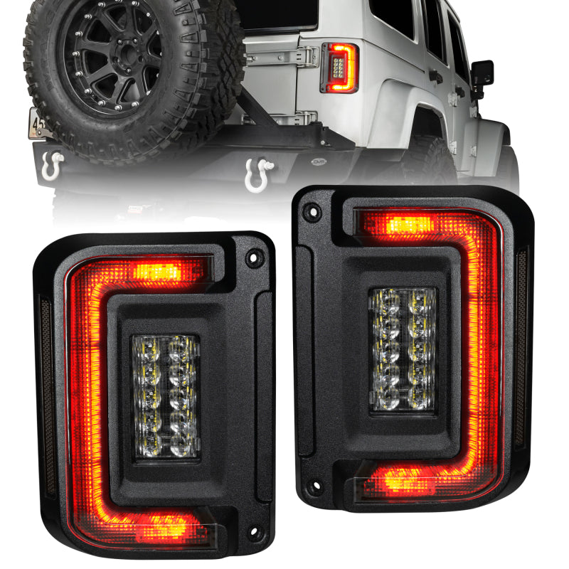 ORACLE Lighting Oracle 07-17 Jeep Wrangler JK Flush Mount LED Tail Lights - Tinted 5891-504-T 5891-504-T Photo - Primary