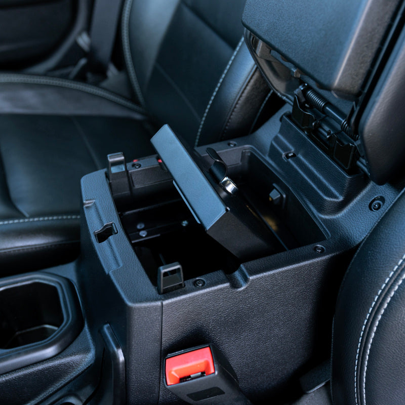 Tuffy Products Tuffy Console Safe W/ Keyed Lock For Jeep Wrangler & Gladiator 348-01 348-01 Photo - Close Up