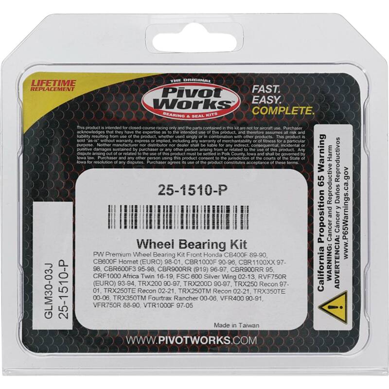 Pivot Works Pw Premium Wheel Bearing 25-1510-P 25-1510-P Photo - Primary