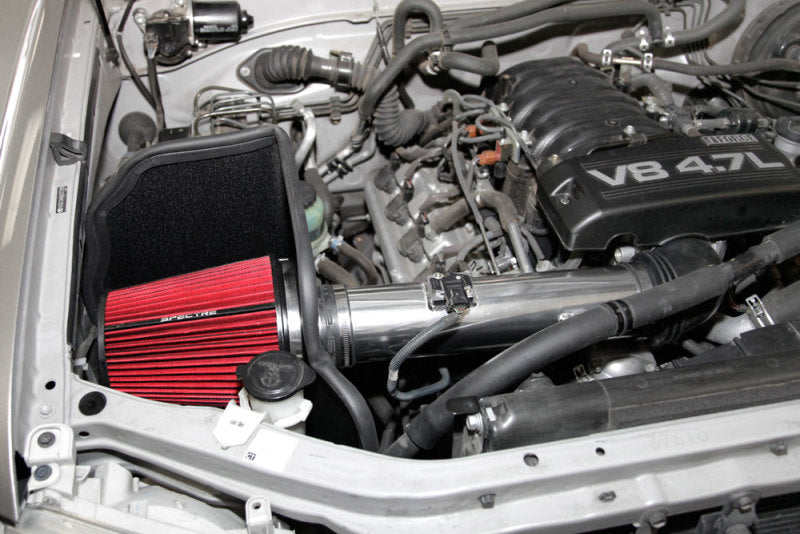 Spectre 05-07 Toyota Sequoia V8-4.7L F/I Air Intake Kit - Polished w/Red Filter 9964 9964 Photo - Mounted