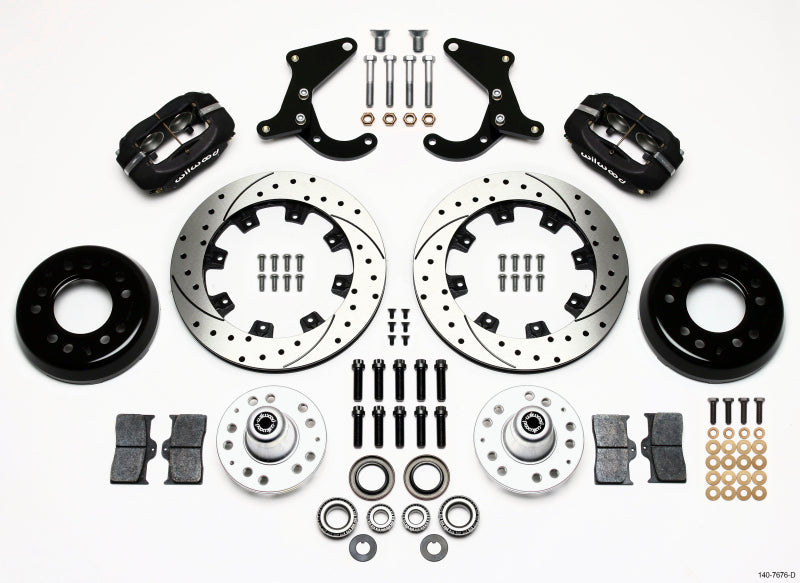 Wilwood Forged Dynalite Front Kit 12.19in Drilled 55-57 Chevy 140-7676-D 140-7676-D Photo - Primary