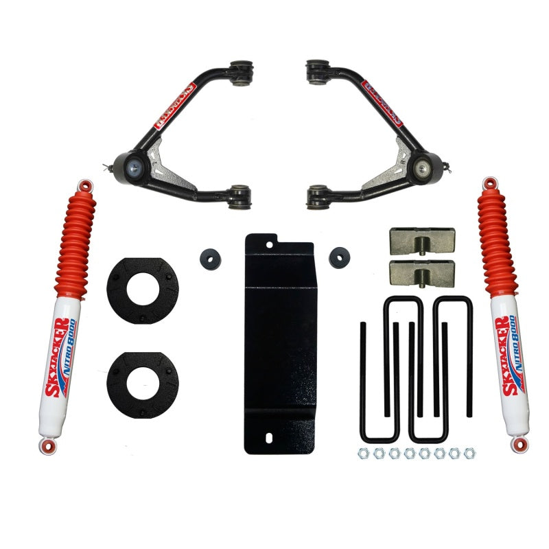 Skyjacker 2014-2016 GM 1500 4WD (w/Cast UCA) 3.5-4in UCA Lift Kit w/Rear Nitro 8000 Shocks C14350PN C14350PN Photo - Primary