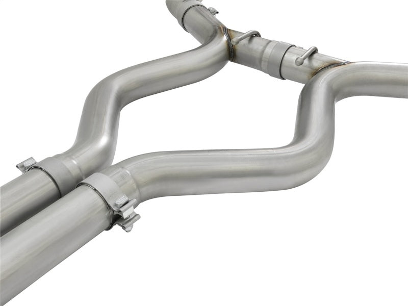 aFe MACHForce XP 3in Sport Tone Cat-Back Exhausts w/ Polished Tips 15-17 Ford Mustang V6/V8 49-33087-P 49-33087-P Photo - Unmounted