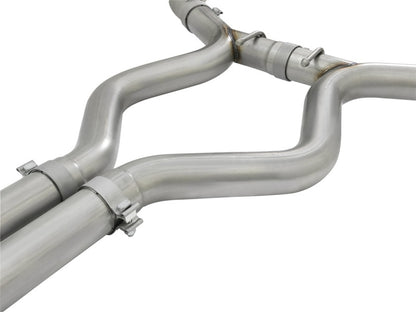 aFe MACHForce XP 3in Sport Tone Cat-Back Exhausts w/ Polished Tips 15-17 Ford Mustang V6/V8 49-33087-P 49-33087-P Photo - Unmounted