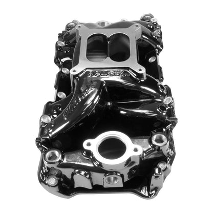 Edelbrock B/B Chev Rect Port RPM Air-Gap Manifold - Black Plasma Finish 7562-BP