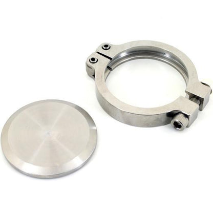 PrivateLabelMfg Block Off Flange & Clamp For Tial 38mm MVS Wastegate EWG