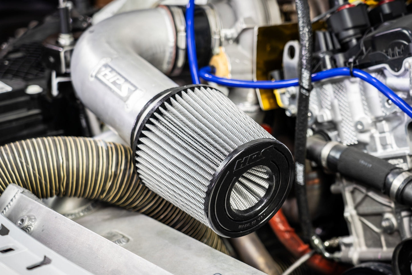 HPS Performance 3.25" Open Top Dual Cone Air Filter, 5.75" Length HPS-4342