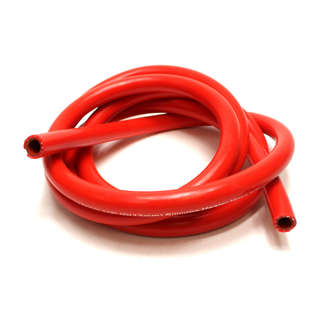 HPS 1/4" ID Red High Temp Reinforced Silicone Heater Hose Tubing, 6mm ID